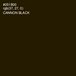 #251B00 - Cannon Black Color Image